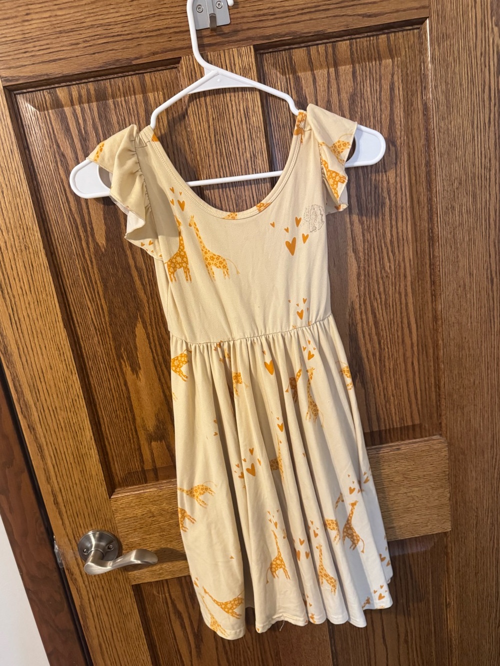 Dot Dot Smile Yellow Giraffe Dress size 7